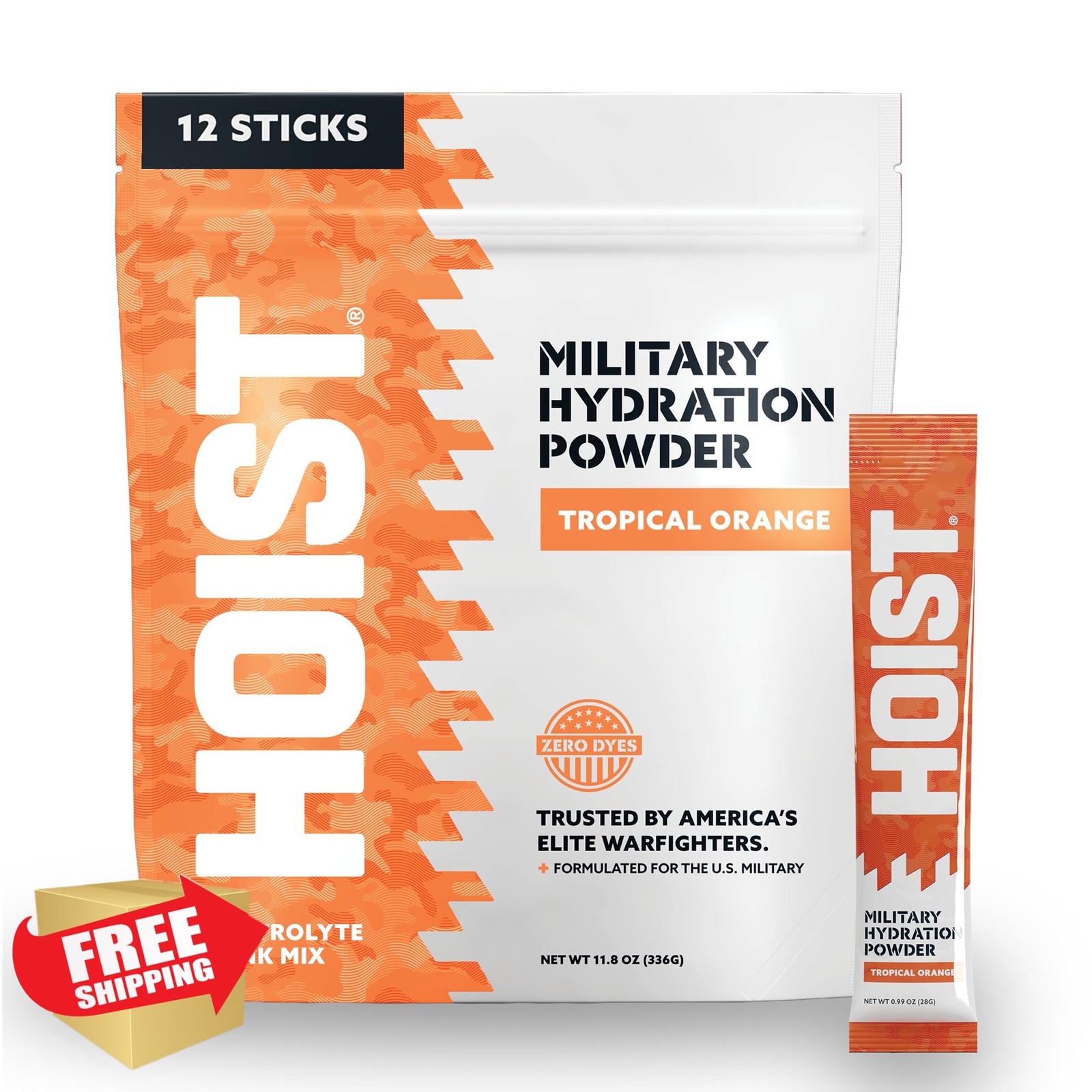 HOIST Tropical Orange Electrolyte Sticks 12 Pack