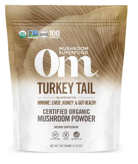 2 X OM Turkey Tail Mushroom Superfood Powder 7.05 oz (100 serivings) Exp 03/26