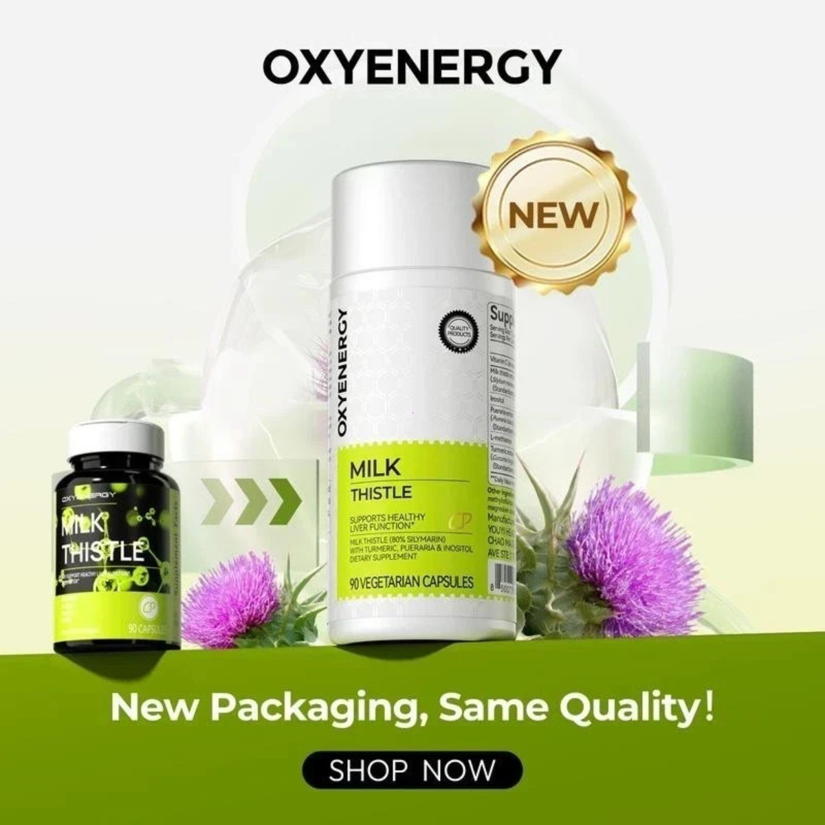 Oxyenergy Milk Thistle Liver Detox & Colon Cleanse,Natural Liver Health,new