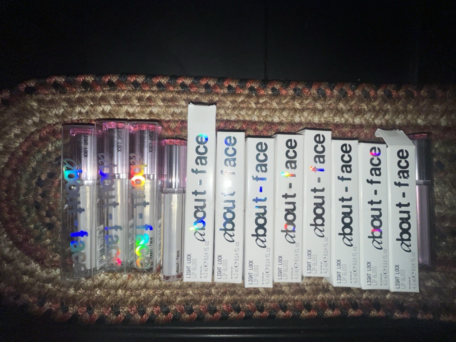 ABOUT FACE LIGHT LOCK LIP GLOSS ONE OF BUYER CHOICE VARIOUS SHADES NIB