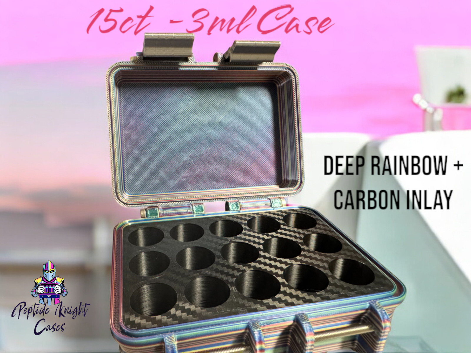 Cold Peptide Vial Storage Container Carrying Case Organizer – Ice Pack Included