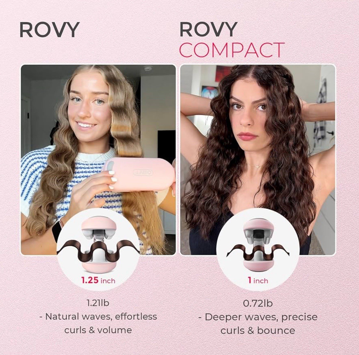 Curling Iron Hair Crimper Waver-TYMO ROVY Beach Waves Curling Wand,Ionic-Sealed