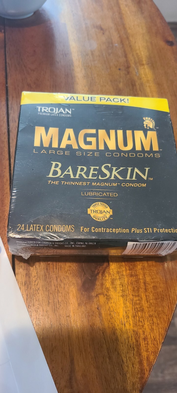 Trojan Magnum BareSkin Large Size Condoms, 24 Count, Exp. 09/2024