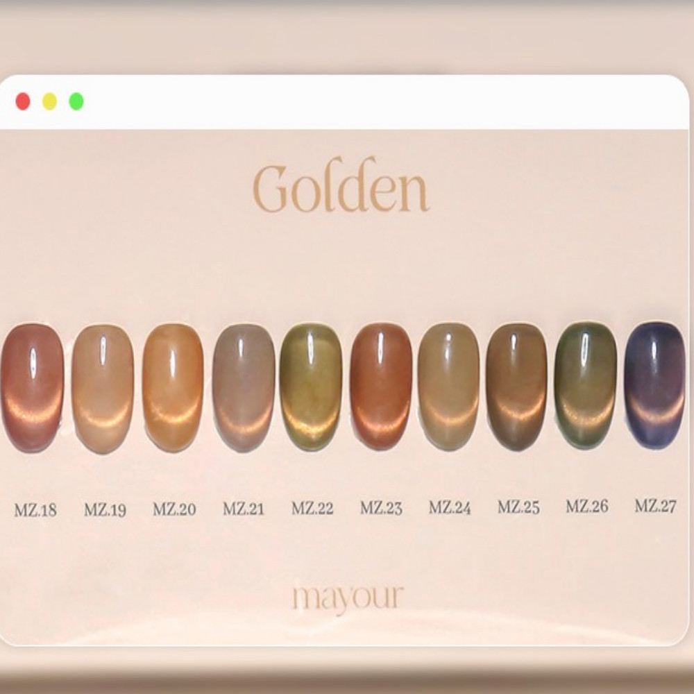 Mayour Gel Golden Cat Eye Gel Magnetic Gel Soak Off Nail Gel K-Beauty