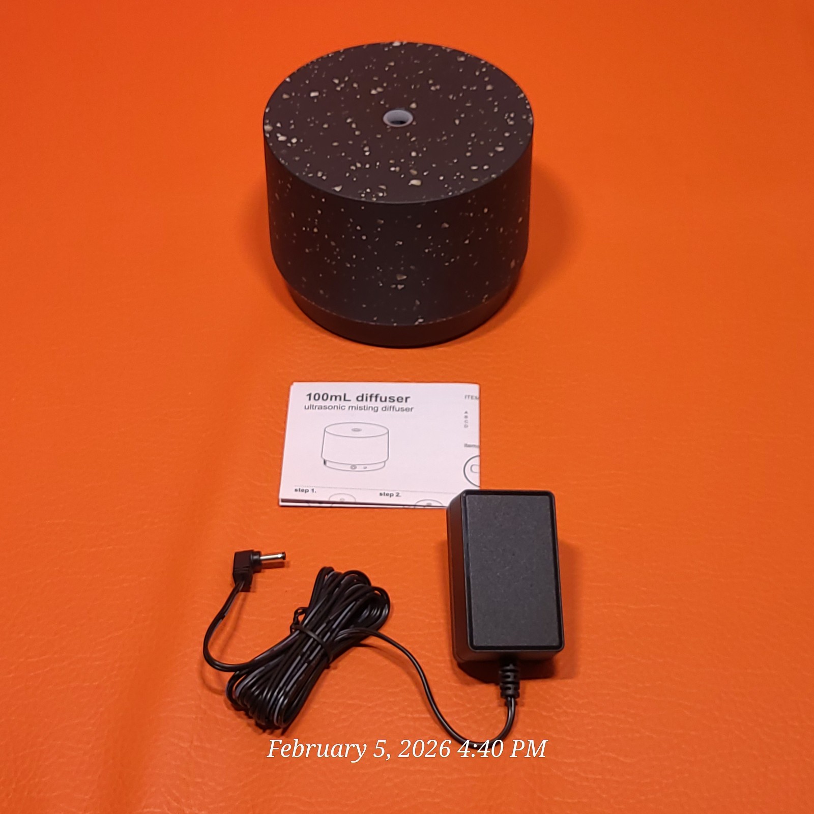 Project 62 Ultrasonic Essential Oil Diffuser 3.39oz Size 2 Modes Color Black