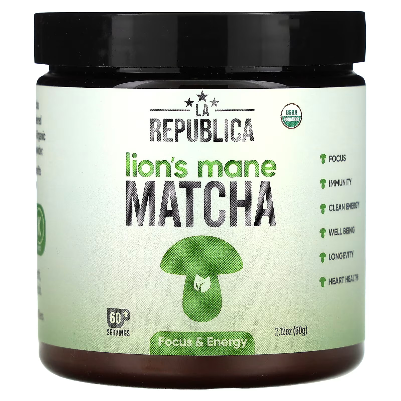 2 X LA Republica, Lion’s Mane Matcha, 2.12 oz (60 g)-worldwide
