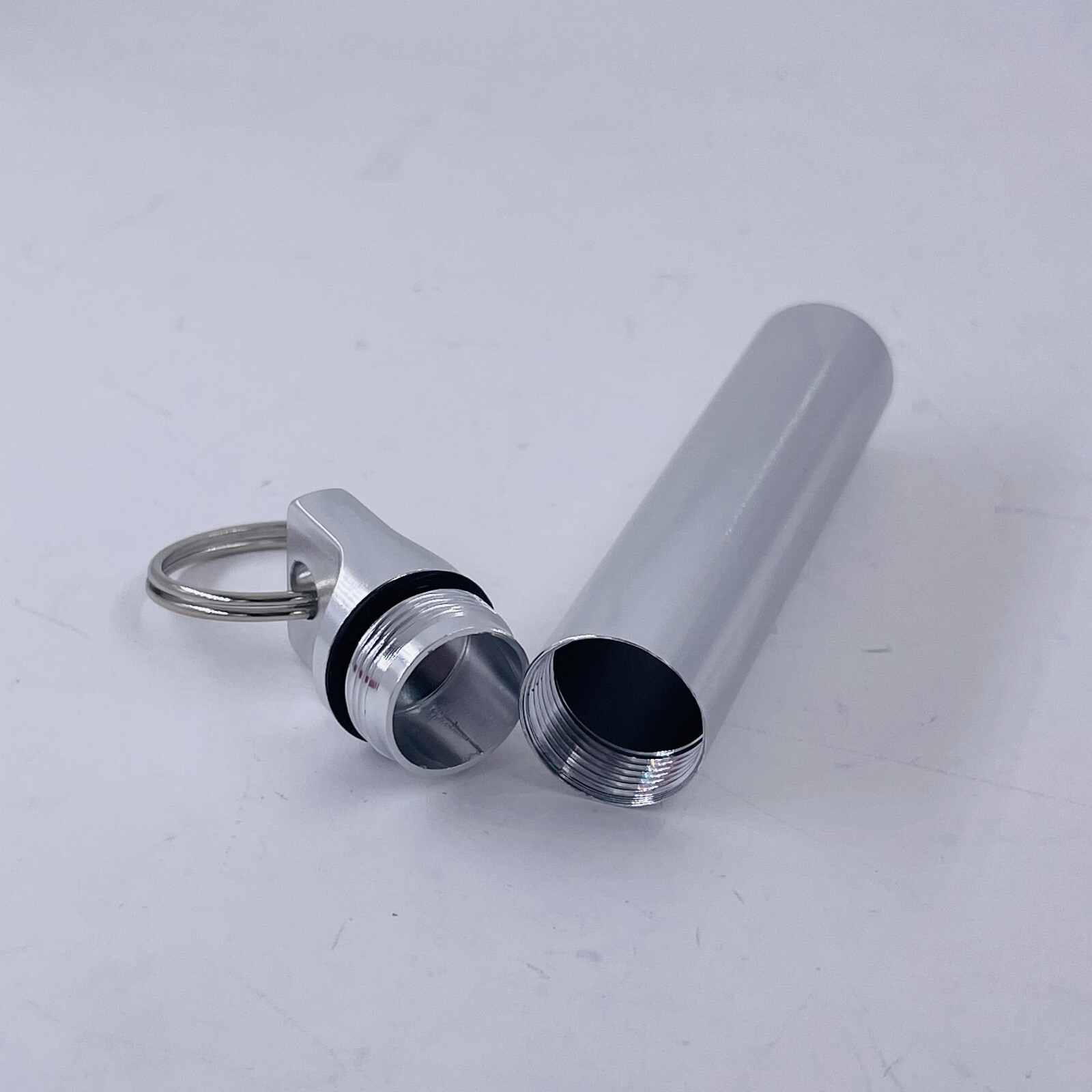 Pill Box Portable Travel Pill Case Metal Waterproof Medicine Container Keychain