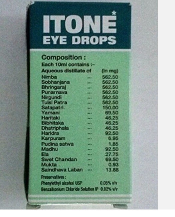 ITONE Eye Drops 10ml x8 Herbal Ayurvedic Cooling Eye Care Long Expiry
