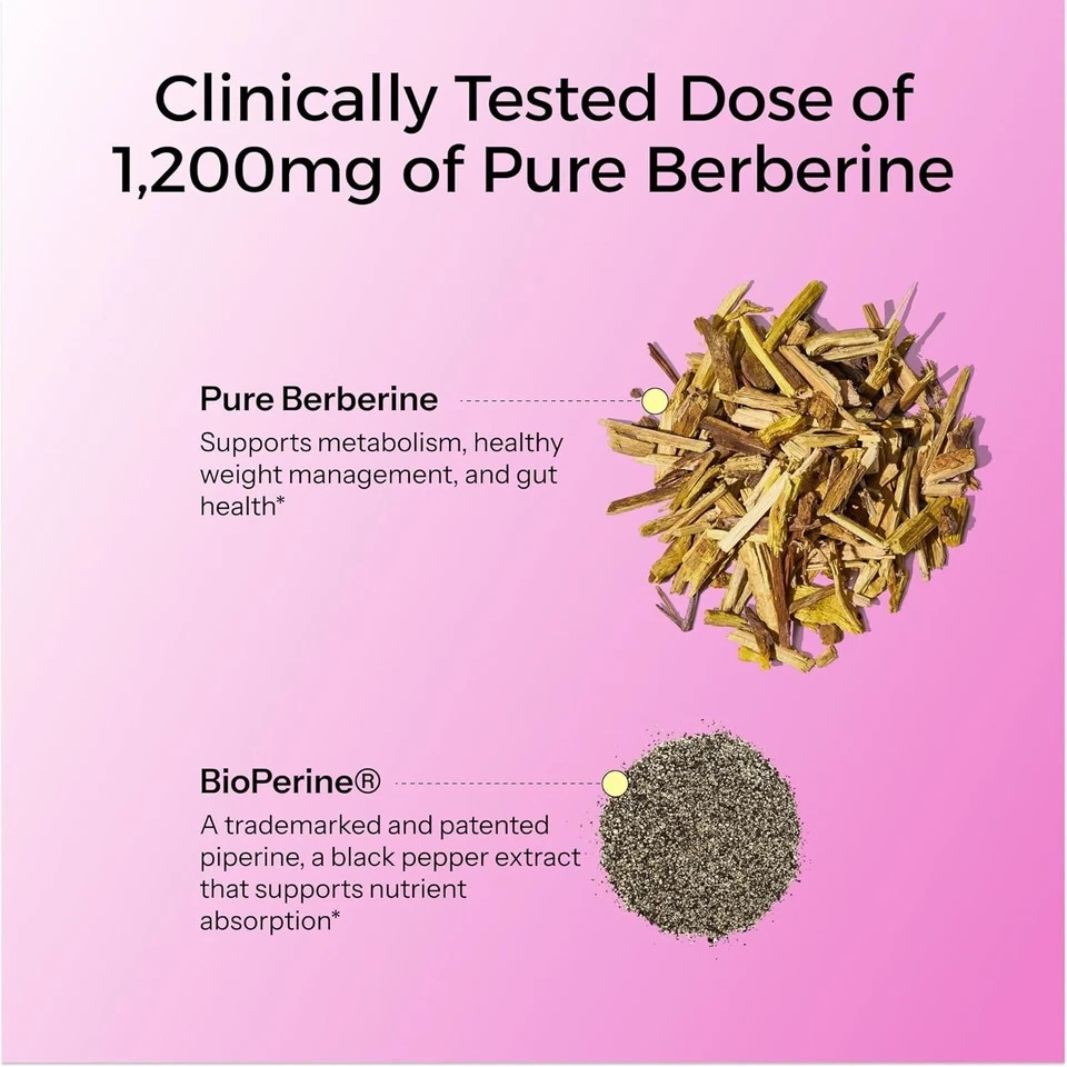 HUM Best of Berberine Supplement 1200mg (60 Capsules)