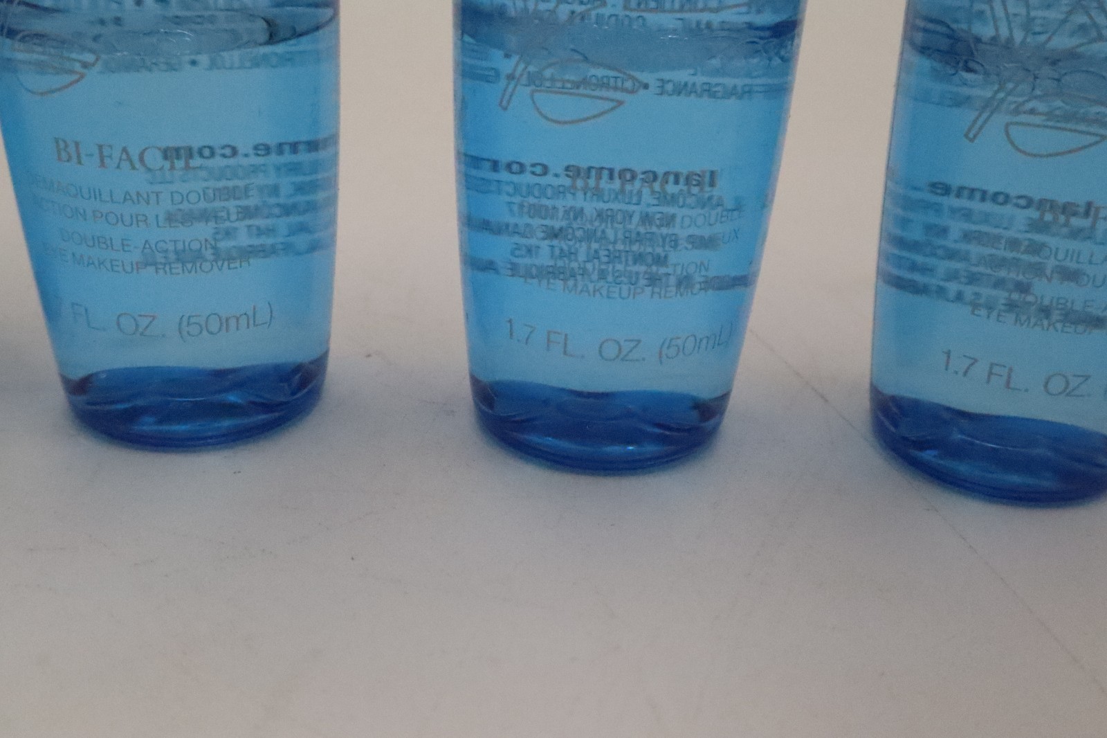 Lancome Bi-Facil Eye Makeup Remover 1.7oz Lot of 5 Travel Size Bottles