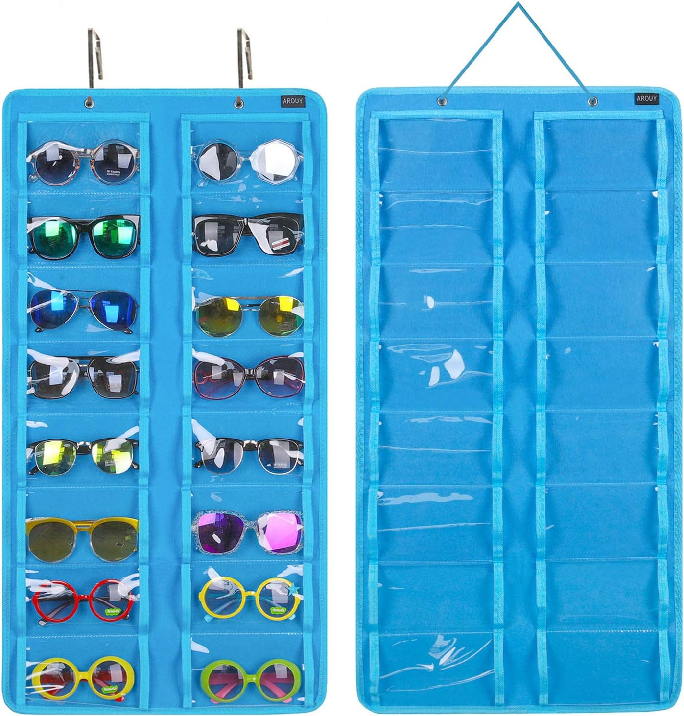 Sunglasses Organizer Storage, Hanging Dust Proof Wall Pocket Glasses Organizer –