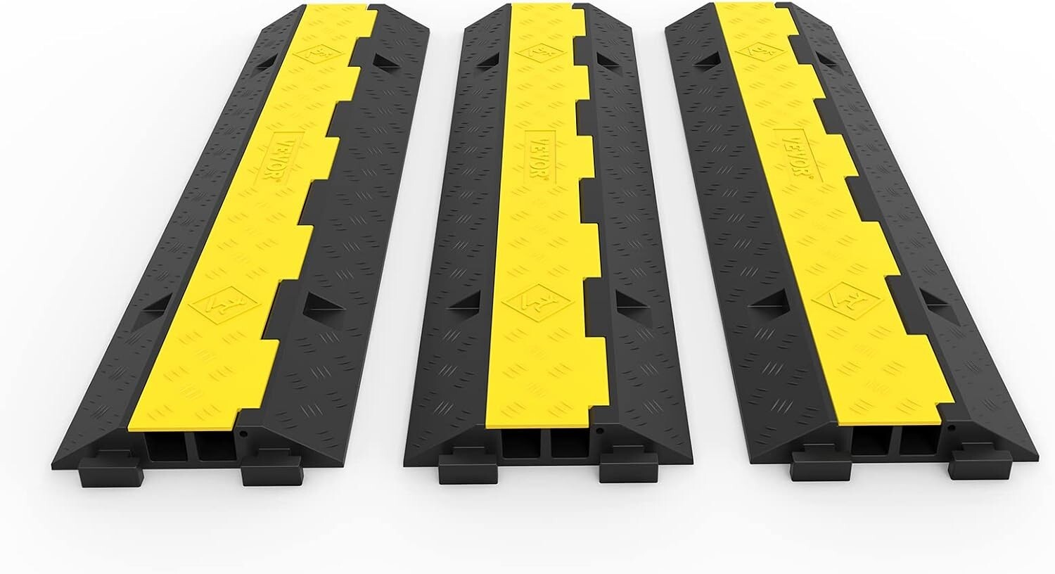 Triple Pack Cable Protector Ramp for Indoor & Outdoor Use – 11000 lbs Capacity