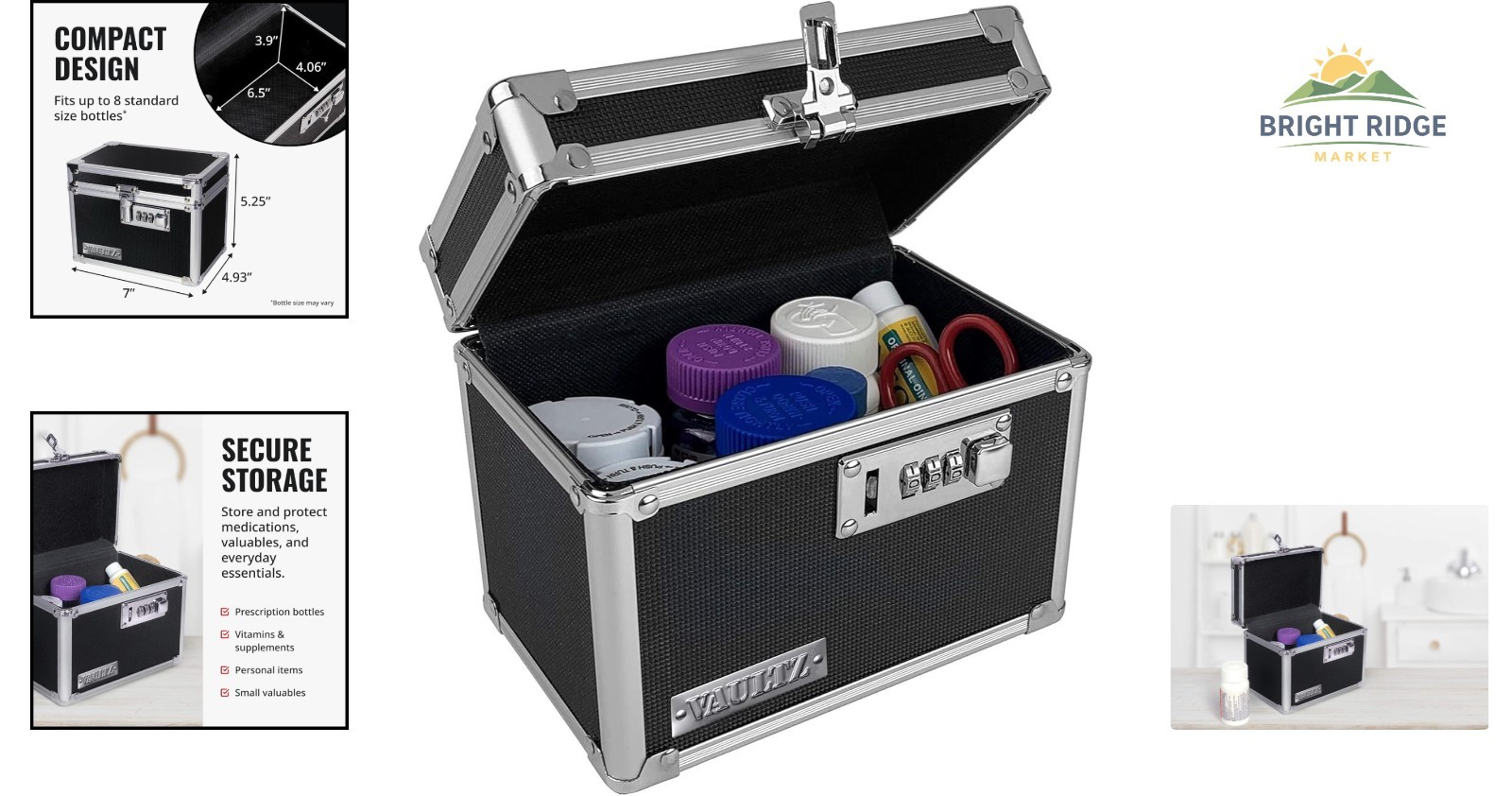 Felt Lock Box with Combination Mechanism for Safe Medication Storage