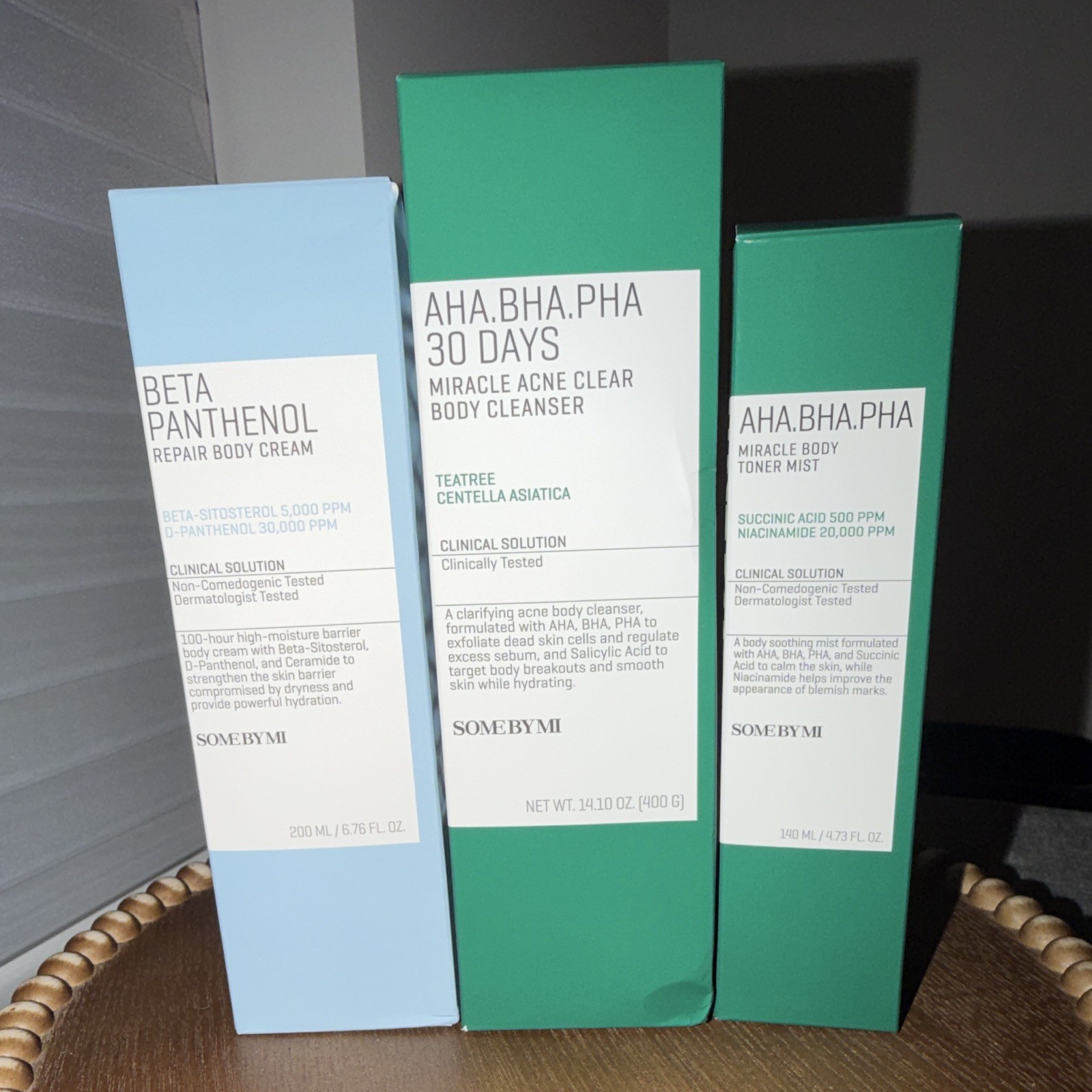 SOME BY MI AHA.BHA.PHA 30 Days Body Acne Set Cleanser/Mist/Cream 3pc