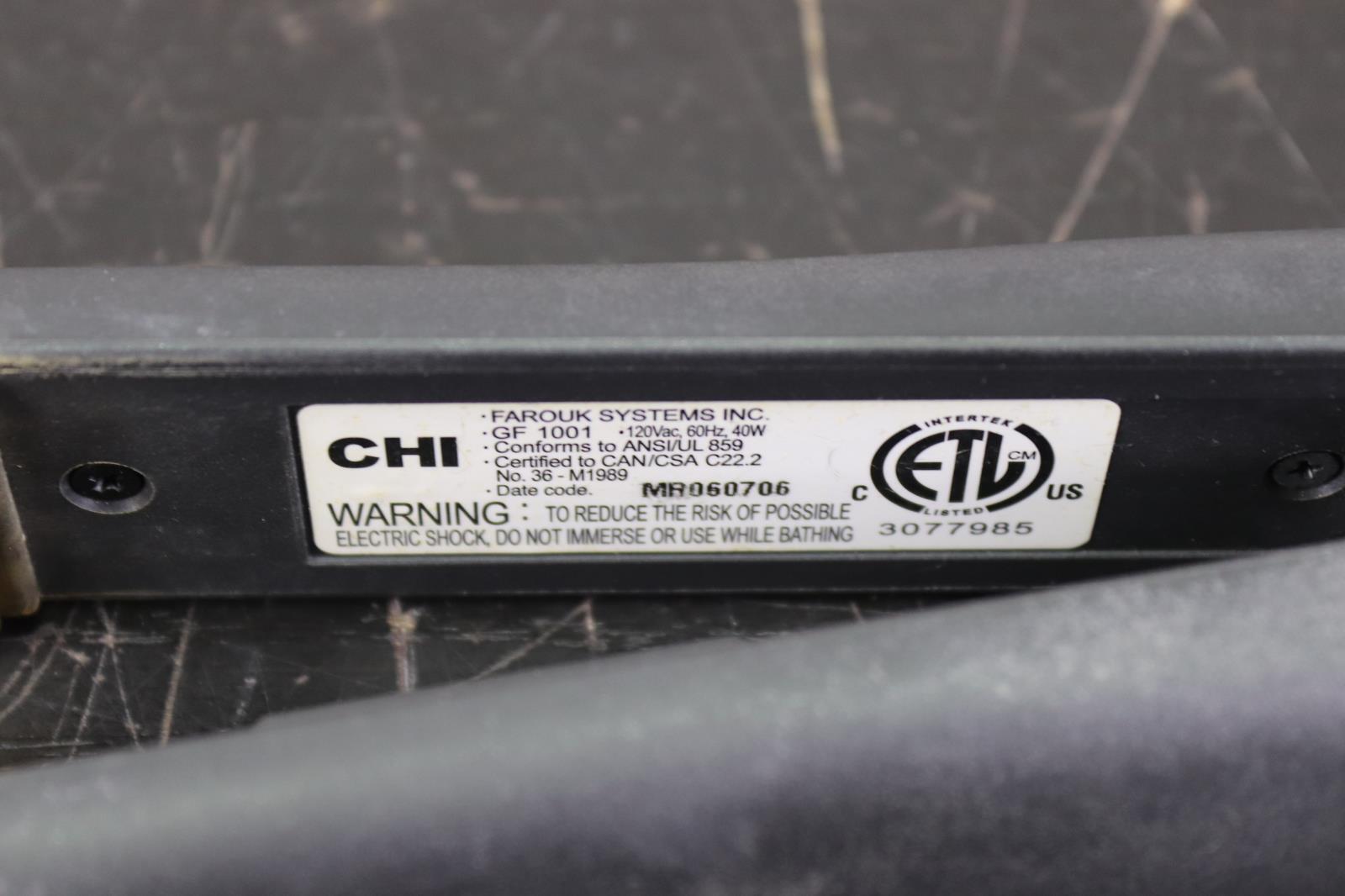 Chi Hair Straightener Ceramic Flat Iron Hair Black No 36-M1989