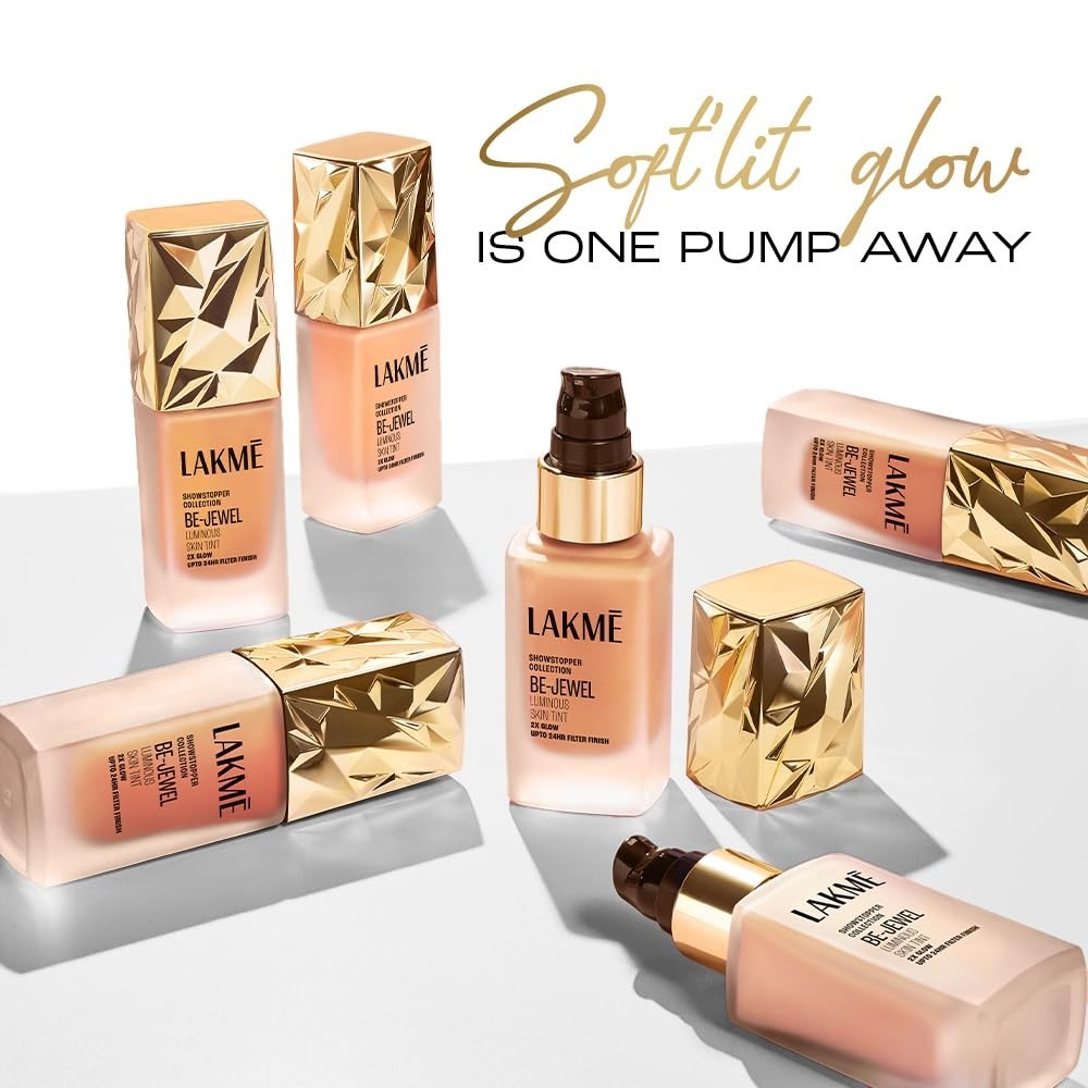LAKME Be-Jewel Luminous Skin Tint, 25ml, for Radiant, for Women-Neutral Honey