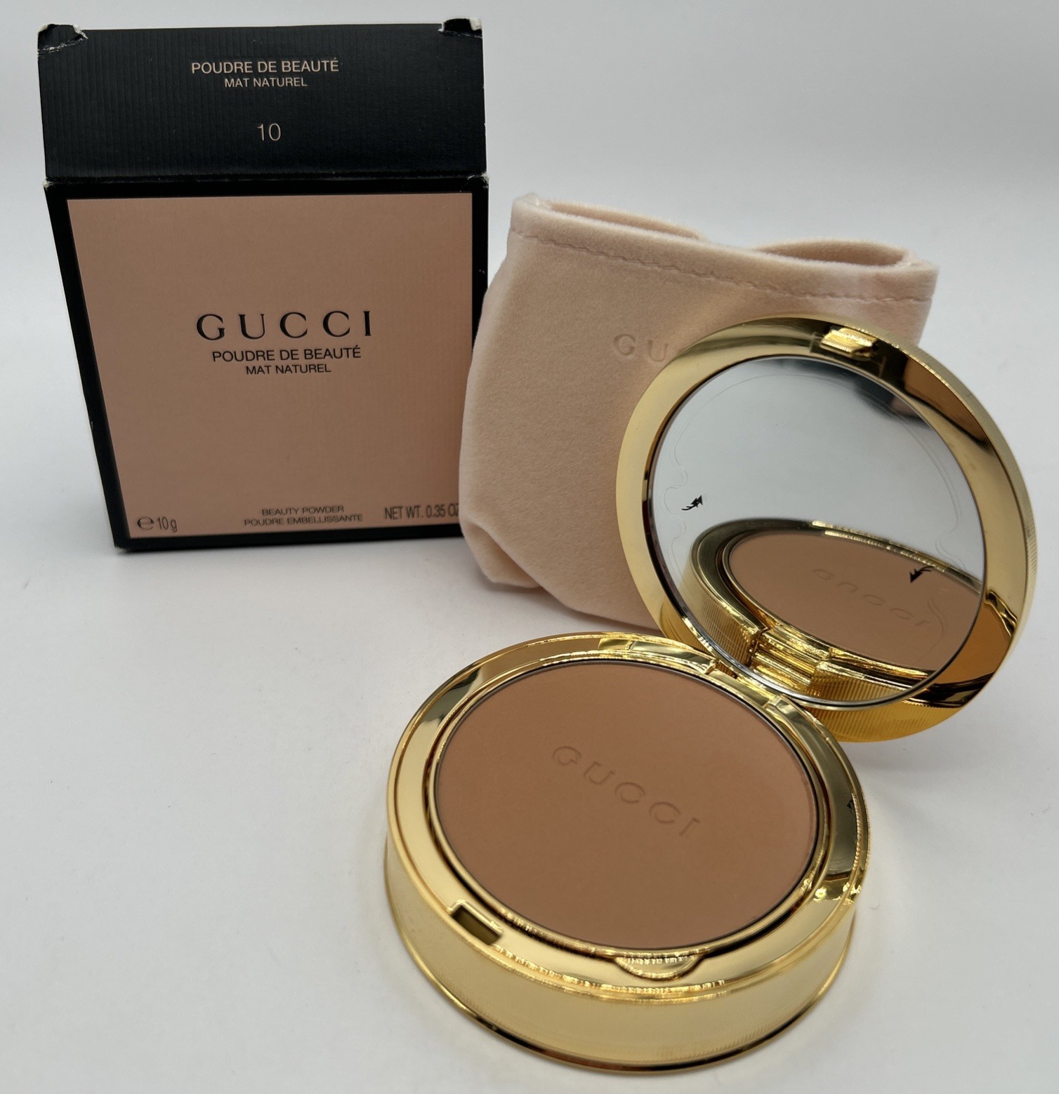 Gucci Poudre De Beaute Mat Naturel # 10 Beauty Face Powder 0.35 oz 10g NEW w/Box