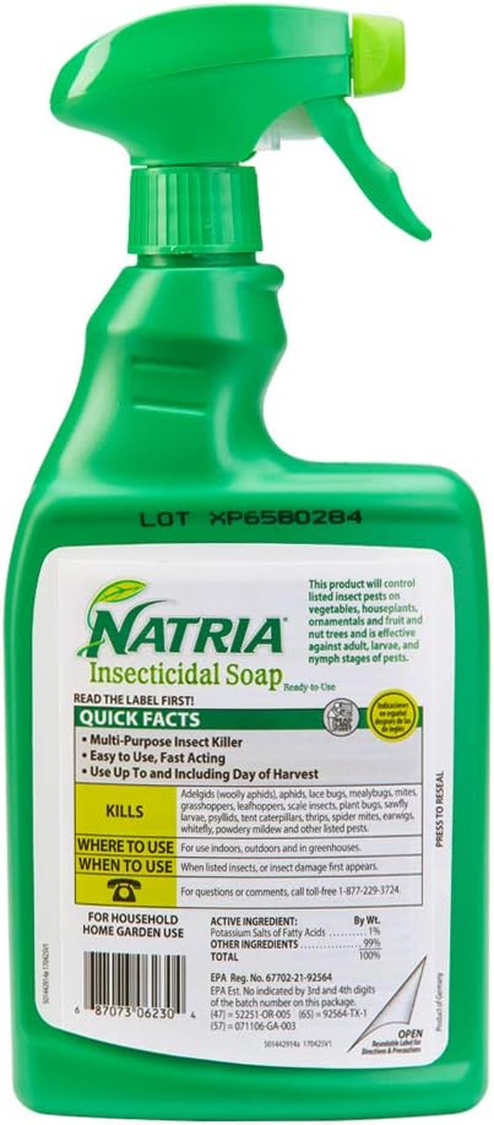 24 Oz NATRIA Insecticidal Soap Ready-to-Use for Indoor & Outdoor Plants