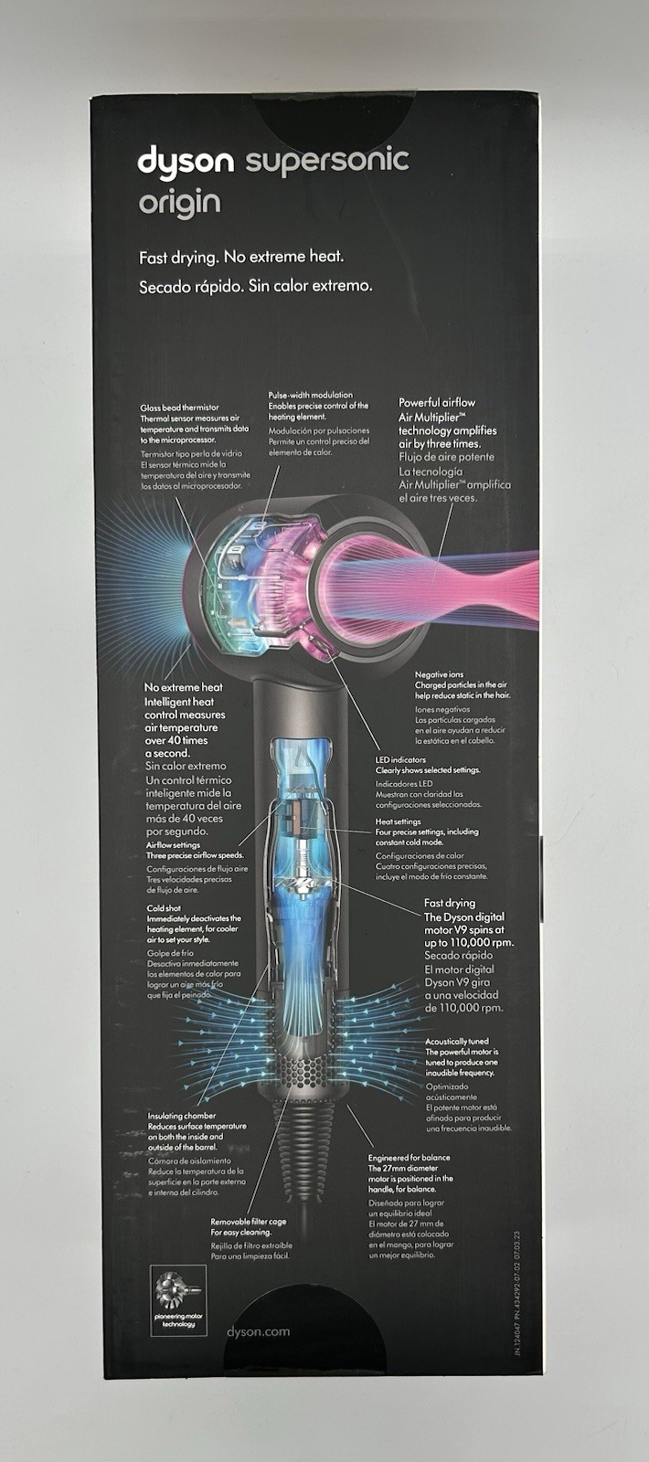 Dyson Supersonic Hair Dryer Nickel/Copper + Case/Attachments