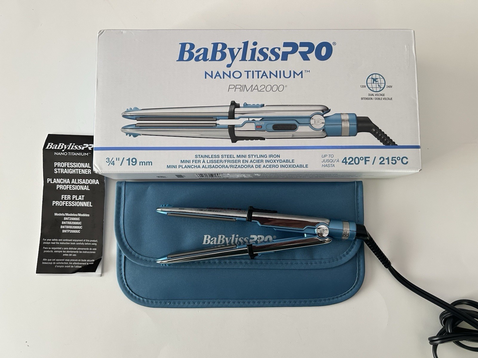 BaBylissPRO Nano Titanium Prima2000 3/4″ Mini Ionic Styling Iron
