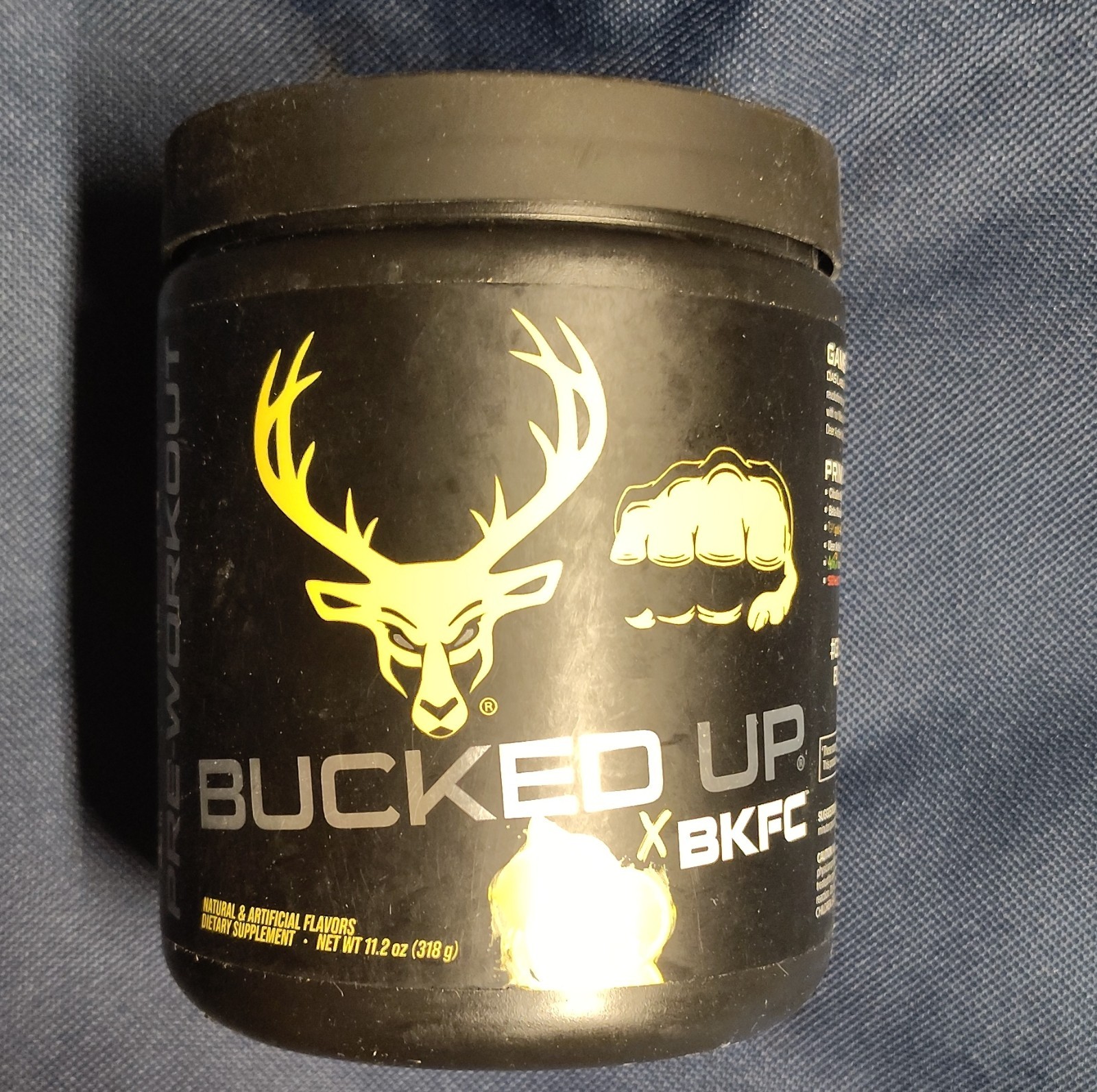 Bucked Up x BKFC Pre-Workout Powder 11.2 oz Sour Lollipop Flavor