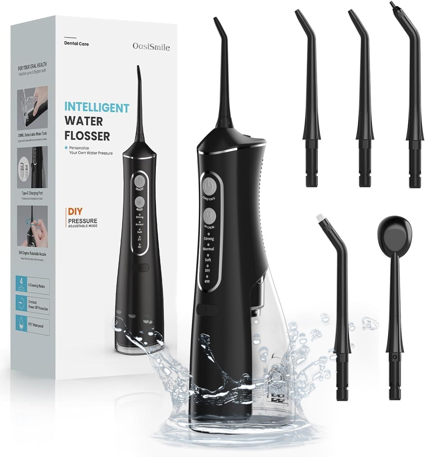 Water Flosser for Teeth Cordless, Portable Oral Irrigator for Braces & Sensitive