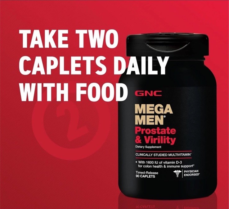 GNC Mega Men Prostate And Virility Multivitamin 2 Pack Ex: 3/28