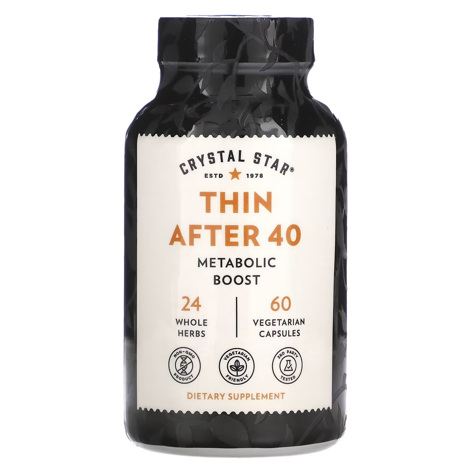 2 X Crystal Star, Thin After 40, 60 Vegetarian Capsules-worldwide