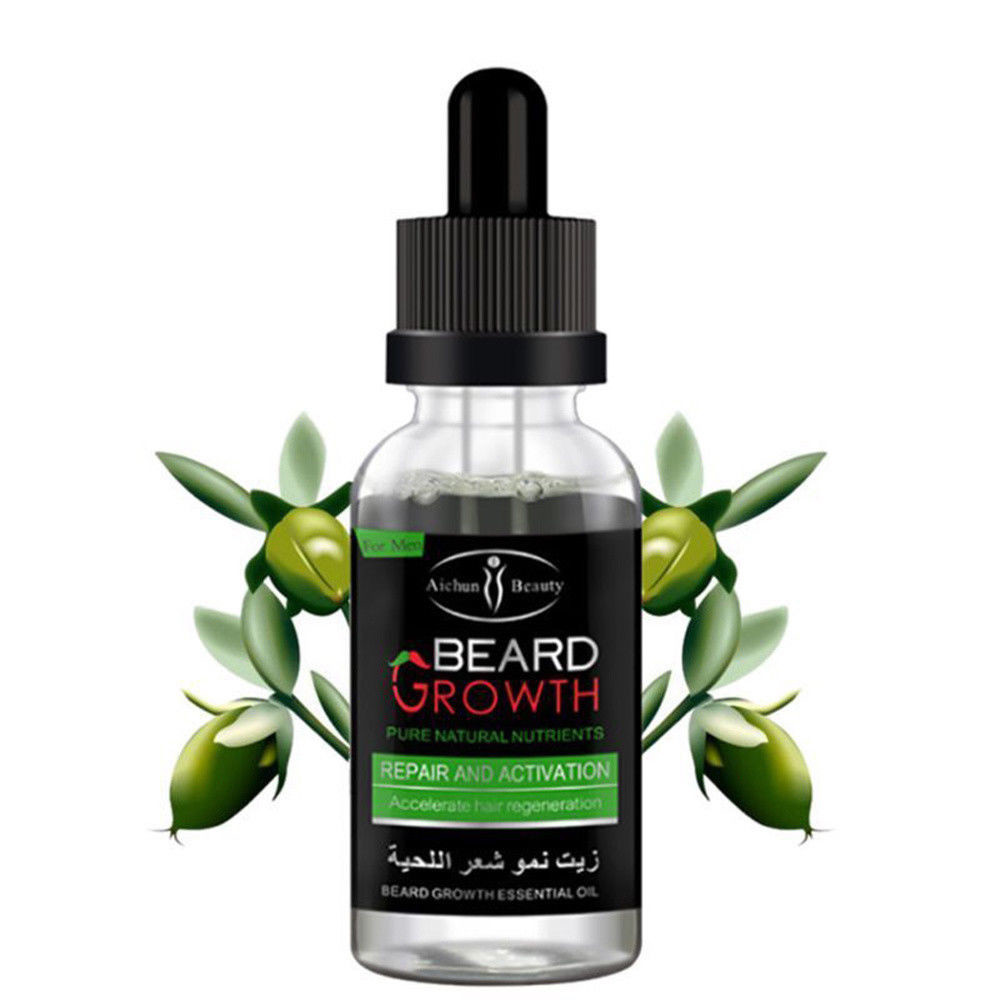 Beard Growth Oil Serum Fast Growing Beard Mustache Facial Hair Grooming for Men