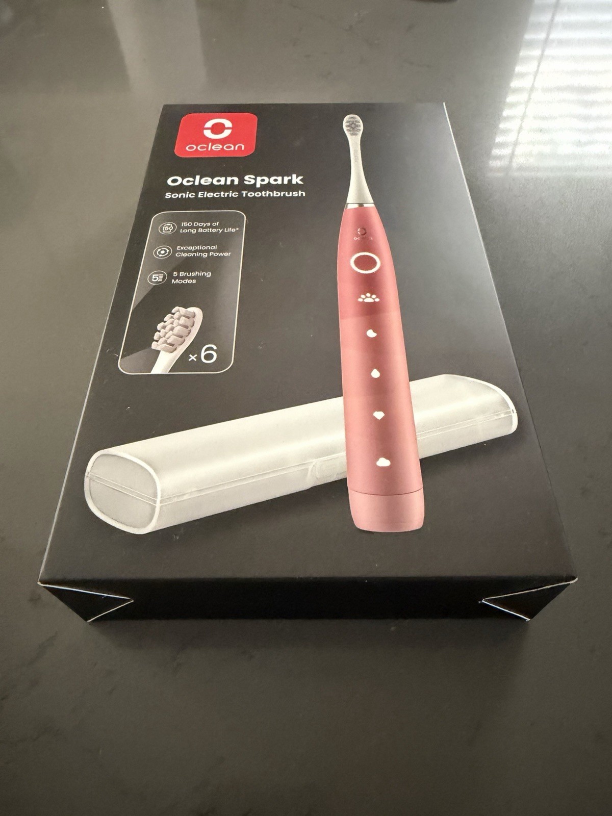 New sealed Oclean Spark Sonic Electric Toothbrush 5 Modes & 6 Brush Heads