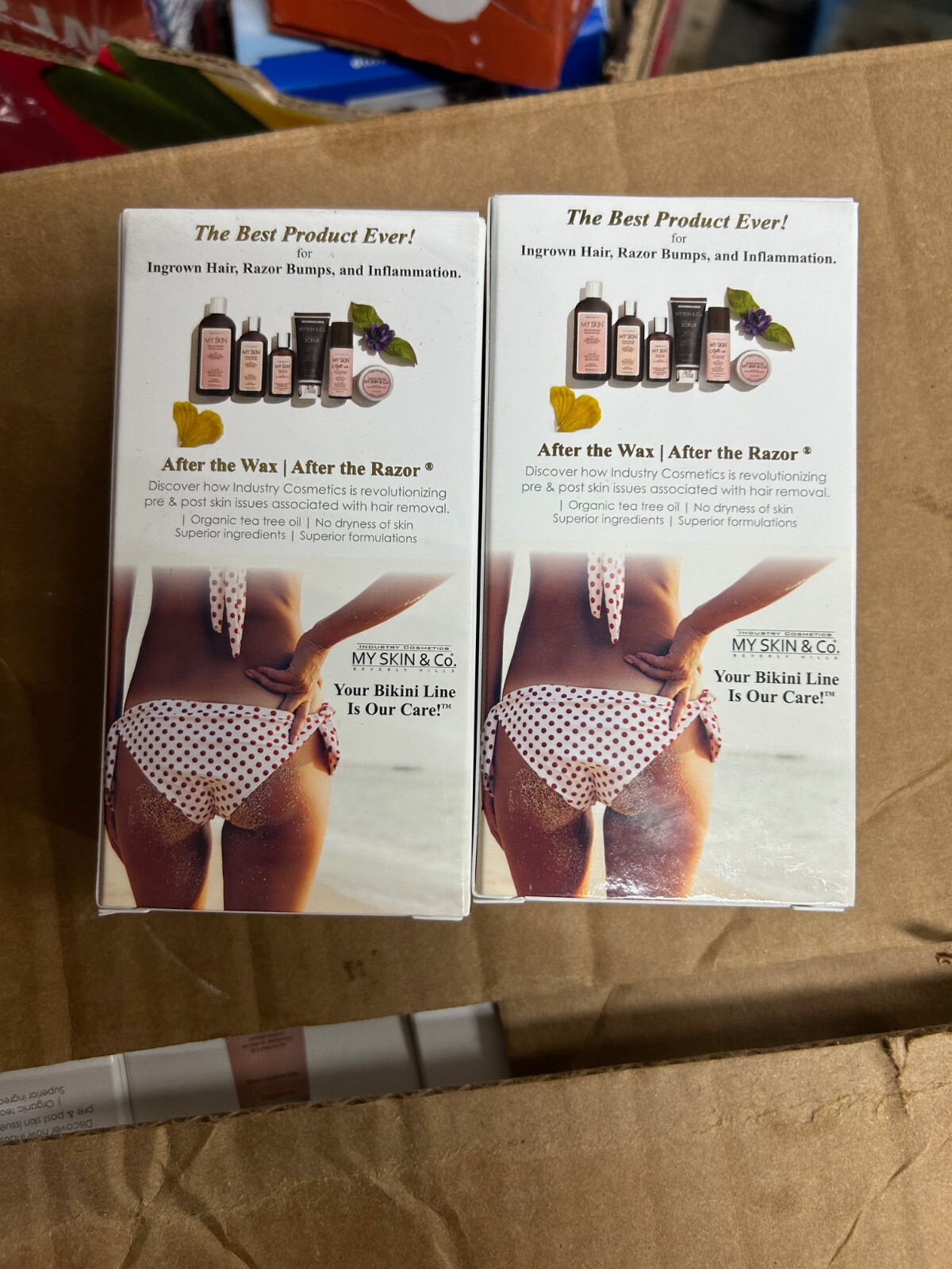 2x2oz My Skin & Co Exfoliating Scrub Hair Bumps tea Tree Oil Razor Burn PepperMi