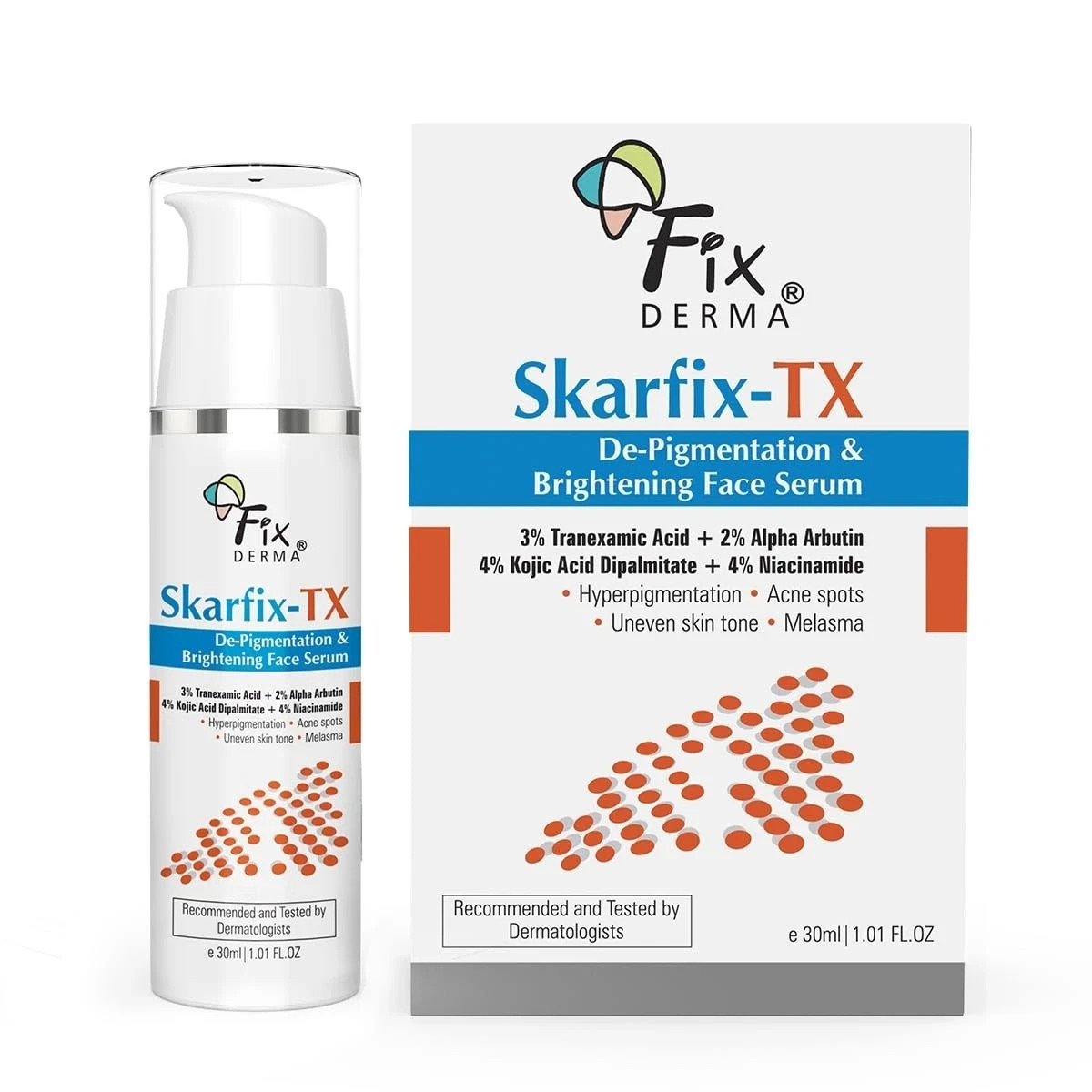 Fixderma Skarfix-TX Face Serum with 4% Kojic Acid Acne Spots 30Ml