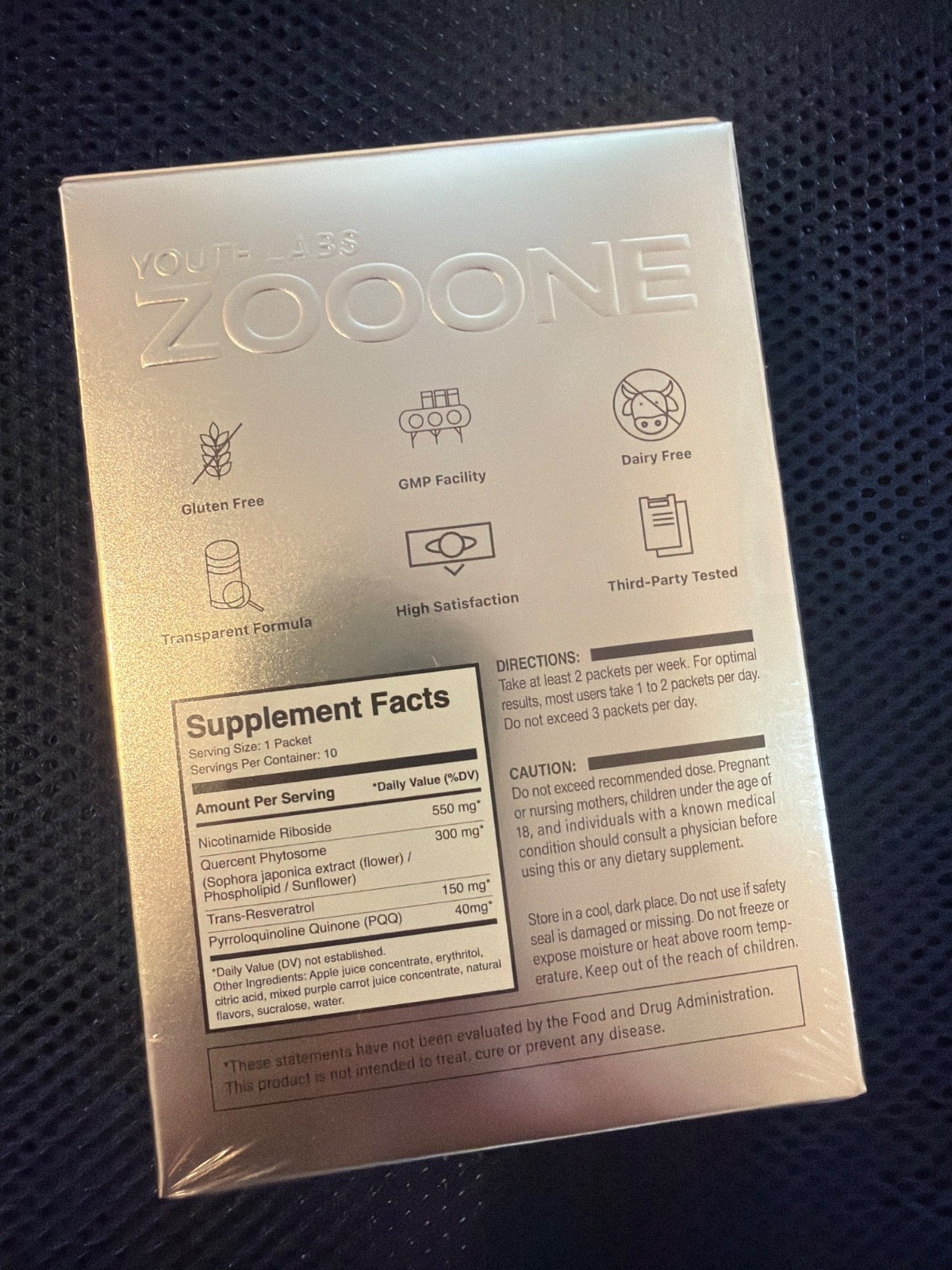 YOUTH LABS ZOOONE NAD+ 1000mg Supplement – Nicotinamide Riboside, PQQ+ & Resvera