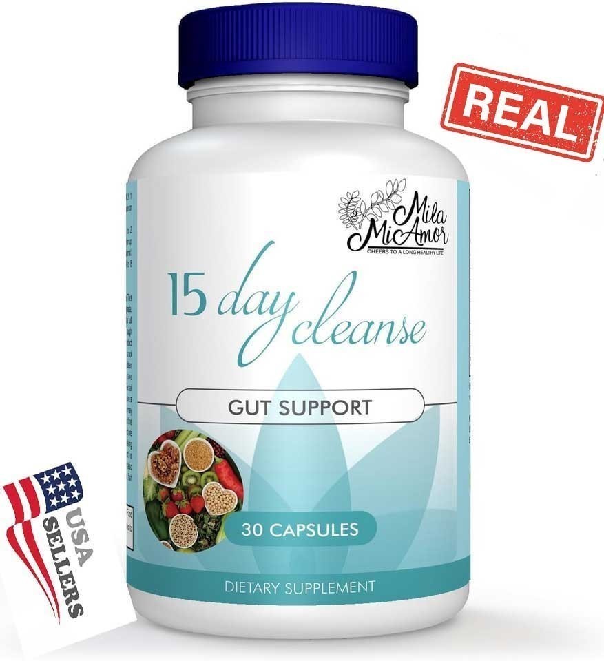 15 Day Gut Cleanse- Gut & Colon Support 30 Capsules Dietary Supplement NEW
