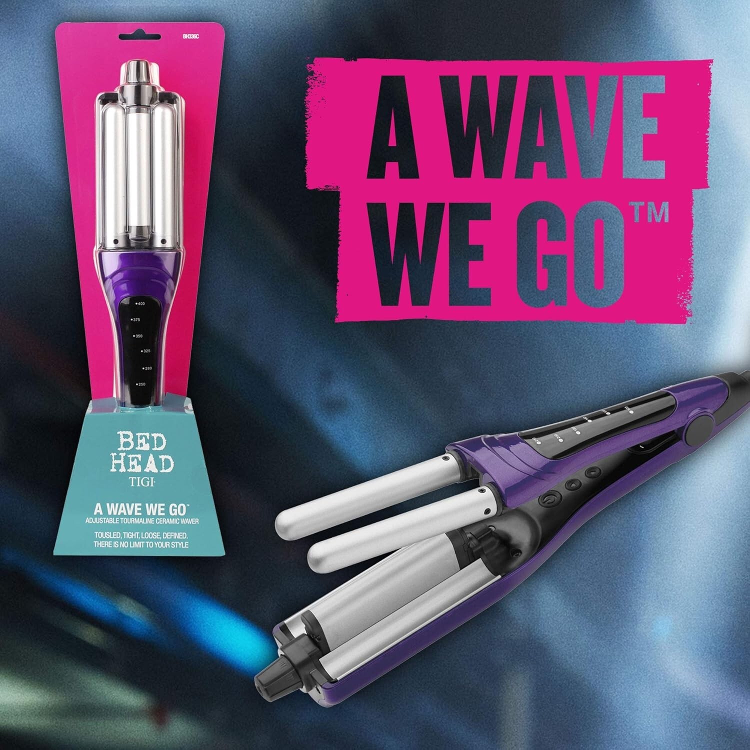 Bed Head A Wave We Go Tourmaline Ceramic Adjustable Hair Waver Iron Model #BH336