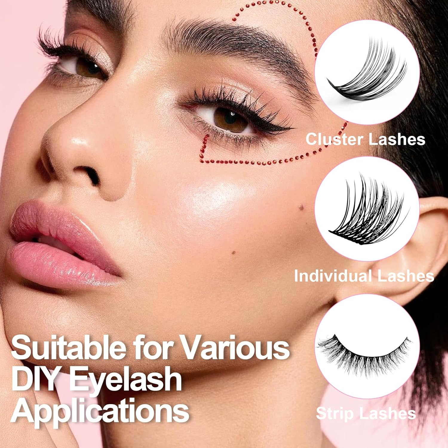 Lash Glue DIY Lash Cluster Glue for Lashes Clusters Latex-Free Waterproof Latex-