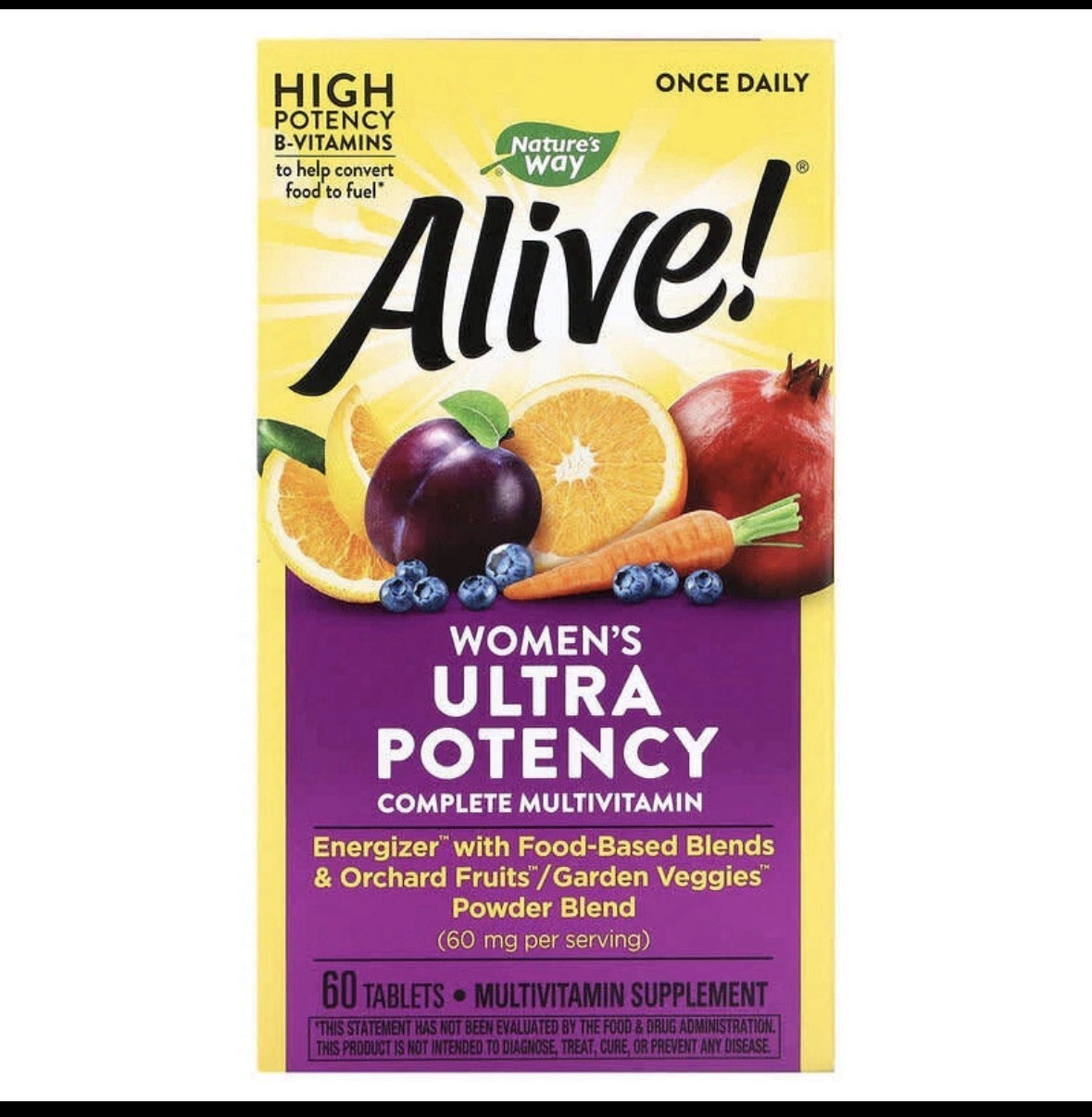 Nature’s Way Alive Once Daily Women’s Ultra Potency Complete Multivitamin 60 Tab