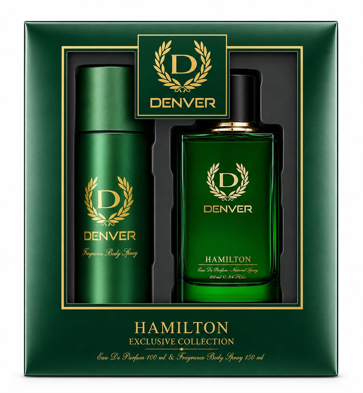 Hamilton Gift Set for Men | Deodorant Body Spray 5.0 Fl Oz (150 Ml) + Eau De Par
