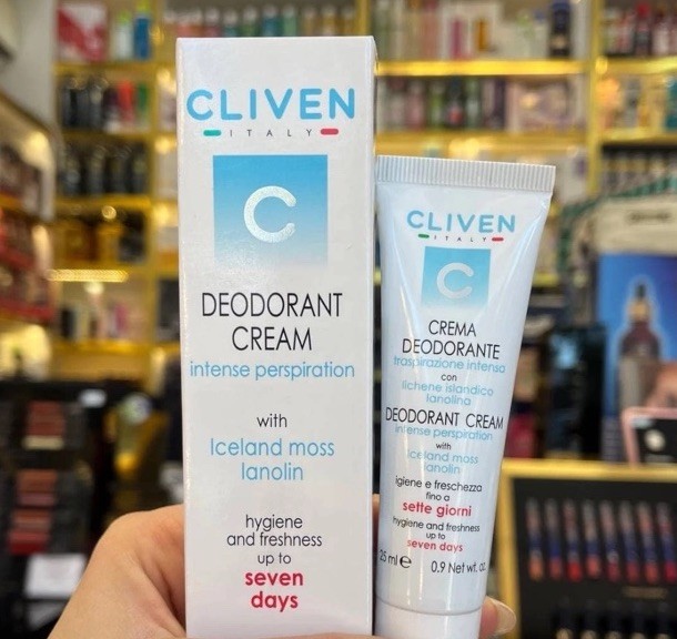 Cliven 7 Days Deodorant Cream for Intense Perspiration, 25 ml=0.9Oz