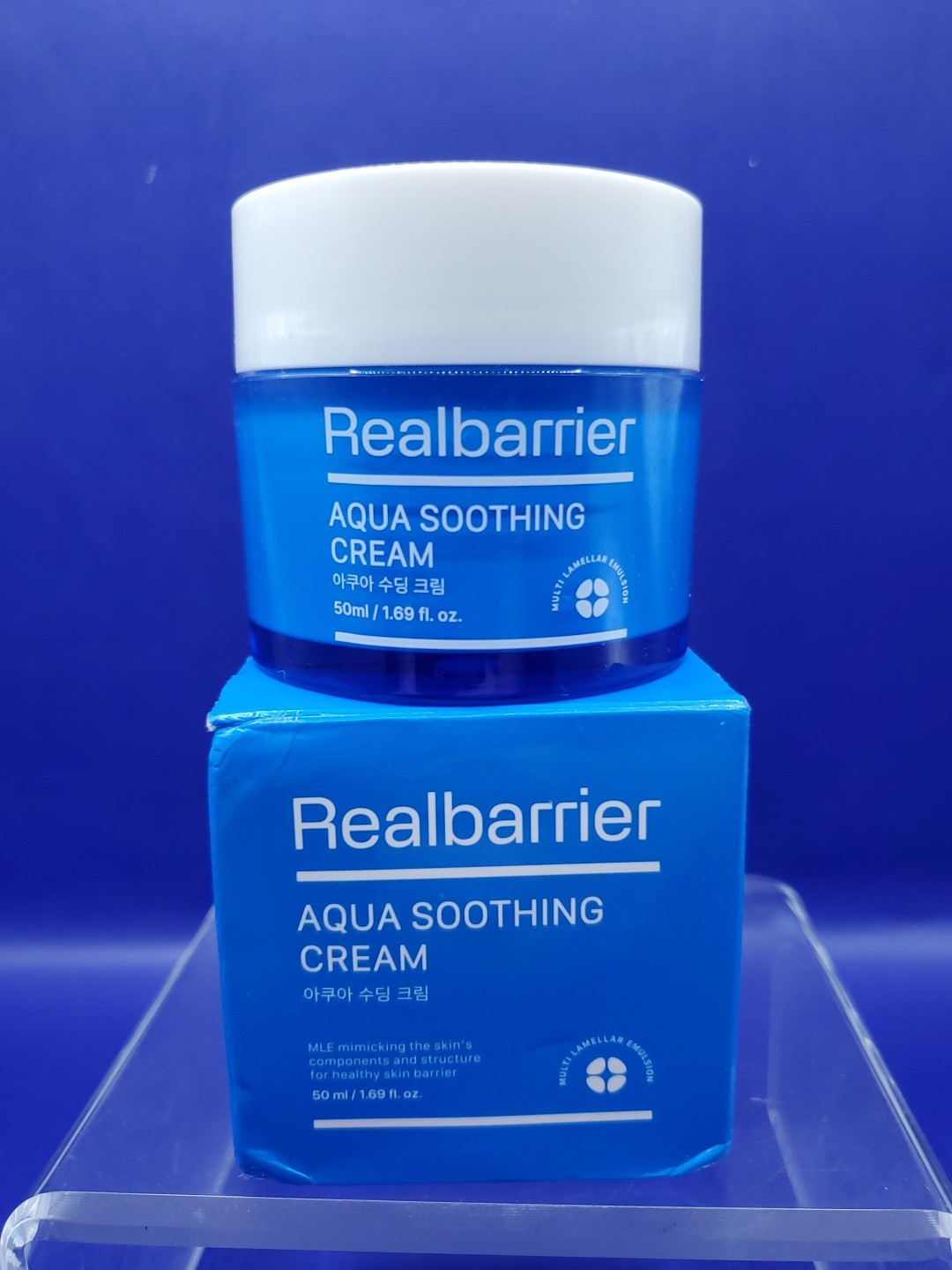 Real Barrier Aqua Soothing Cream 1.69oz / 50ml Hyaluronic Acid Exp 06/28