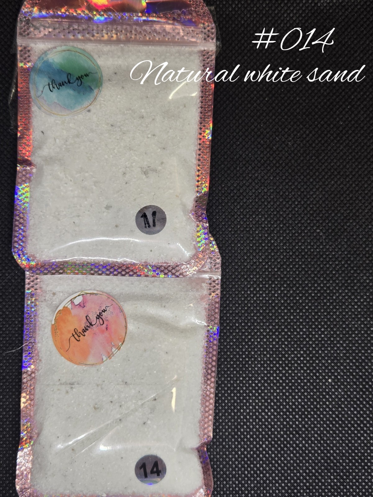 Natural Sand Glitter Encapsulated Nail Art Decor, Multicolor (MPN 007-012)