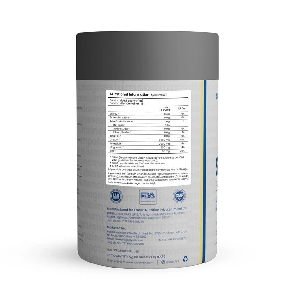 Supply6 Salts | Electrolyte Mix | Zero Added Sugar 54 Servings, Mix Variety Pack