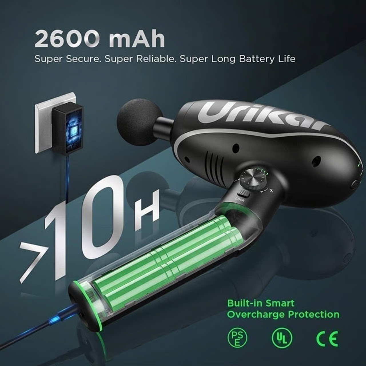 Urikar Pro 2 Heated Massage Gun Deep Tissue Muscle Massager with Rotating Handle