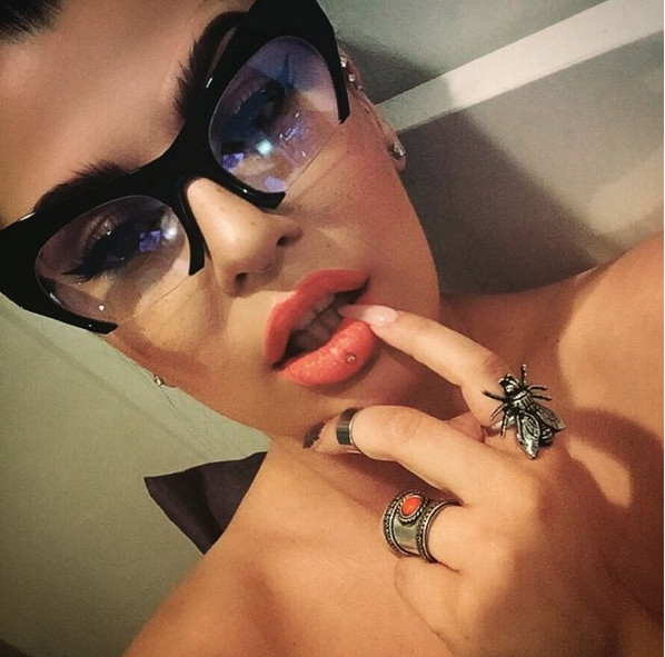 Eyeglasses Cat Eye Demi «Razor» Glasses rasoir cut off lenses Shadz GAFAS @