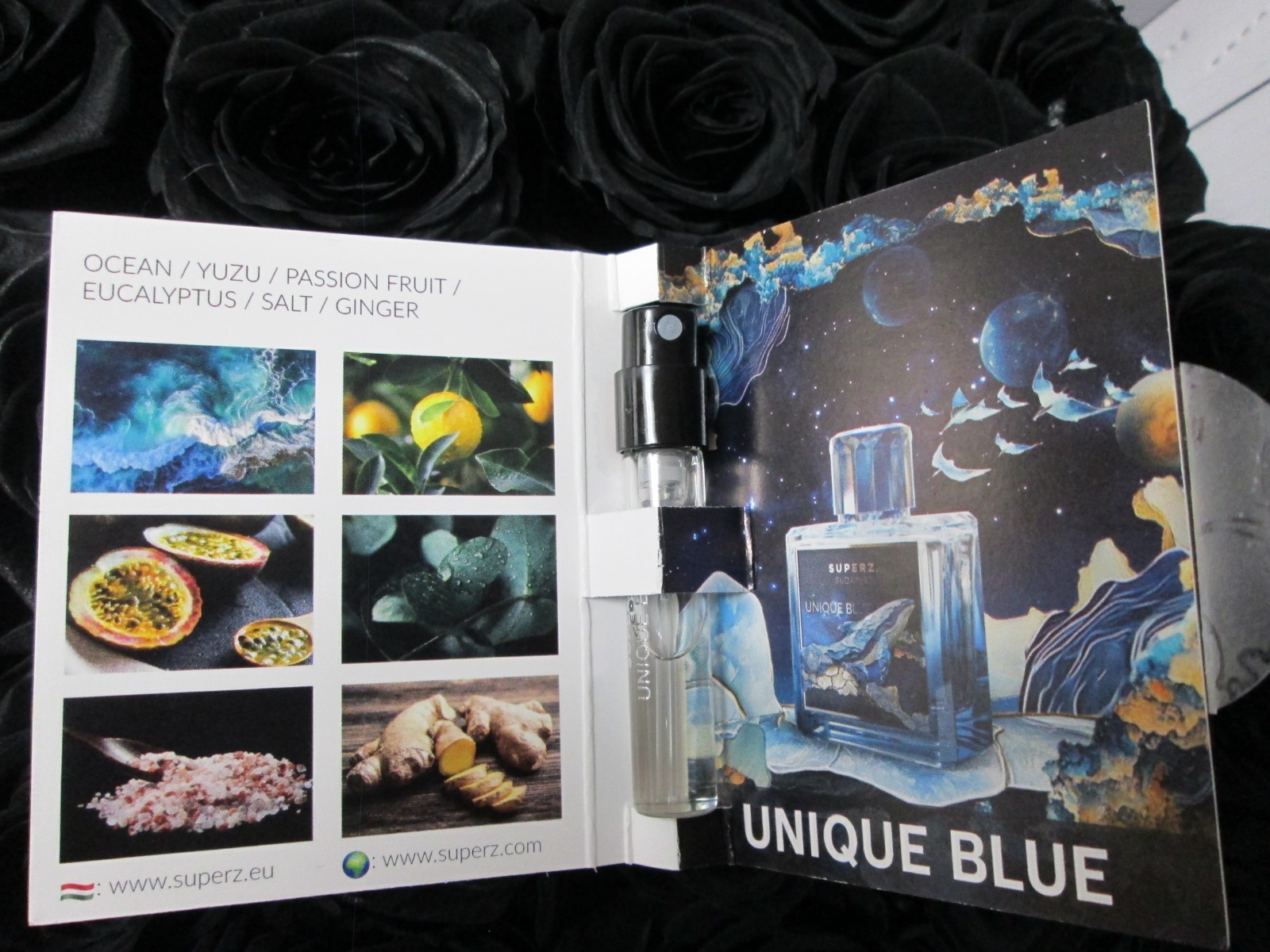Unique BLUE by SUPERZ Extrait de Parfum SAMPLE 0.05 fl oz.,2025 New, Free Ship!