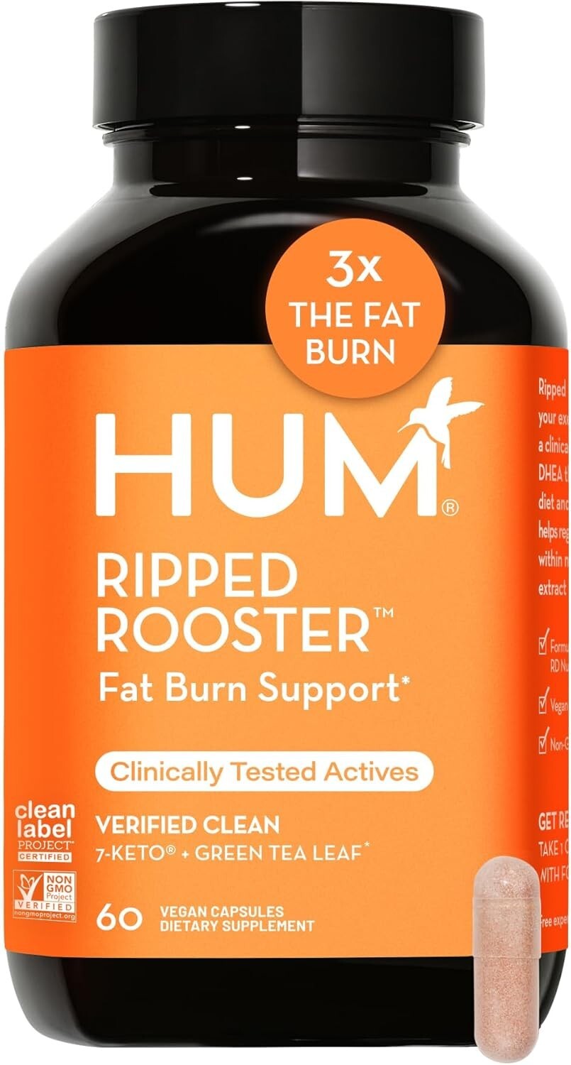 HUM Ripped Rooster – Natural Green Tea Supplement to Boost Metabolism- 60 Count