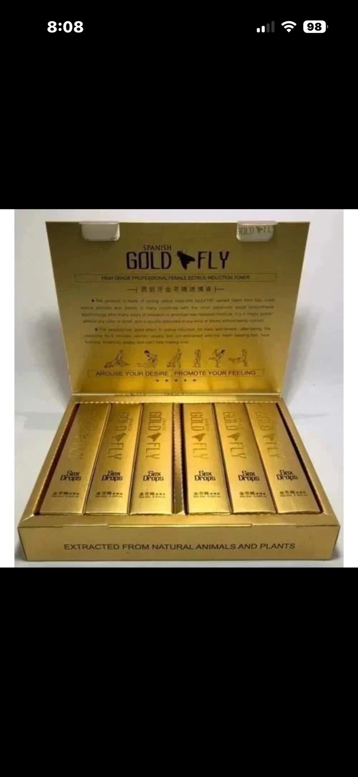 12 x Spanish Golden Fly for Women Spanische Fliege 5ml Ex 11/2030 (1 full box)