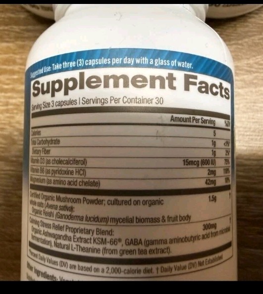 3 X OM MUSHROOM SUPERFOOD Relax Mushroom Capsules, 90 Vegetable Capsules 8/2026