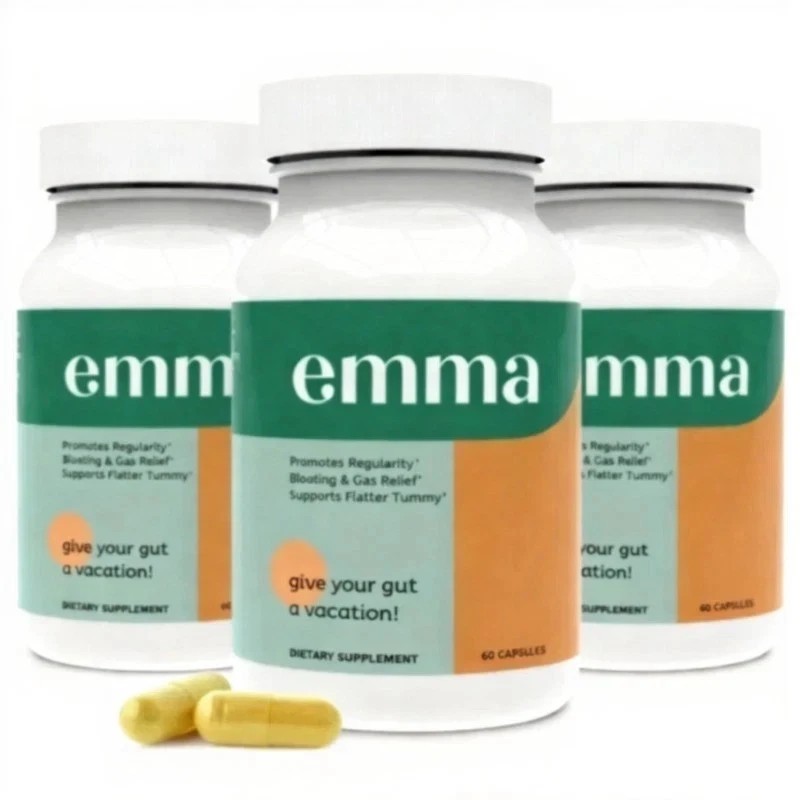Emma Gut Health Supplement for Gas & Bloating Relief,Leaky Gut Repair,60 Capsule