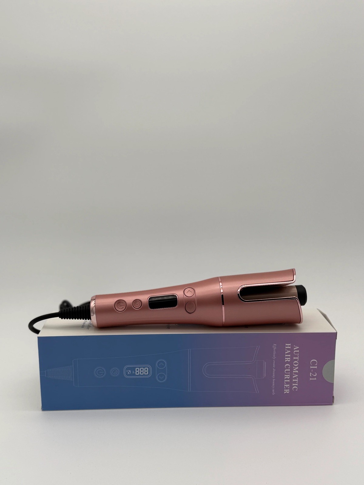 Automatic Hair Curler with LCD Display – 1” Rotating Barrel, 4 Heat Settings, 3
